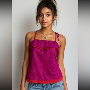 Thakoon for Target Pink Red Spaghetti Strap Top Size XS